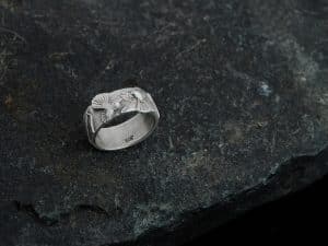 silver fantail ring