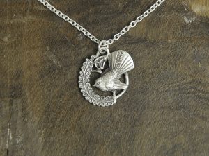 silver fantail pendant
